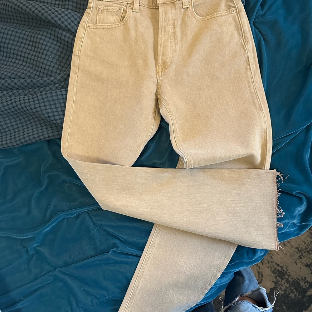 GAP Tan Ankle Cropped Jeans Relaxed Fit